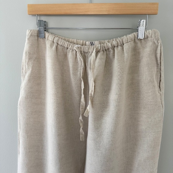 NWB Casuals Beige Linen Pants Women's‎ Medium - Picture 4 of 14